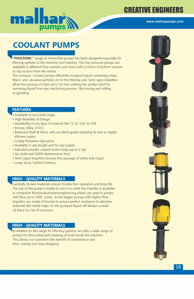 Malhar Coolant Pump
