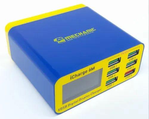 Mechanic I Charge 6m Lcd Digital Display Fast Charger 6 Port Usb Charging Dock