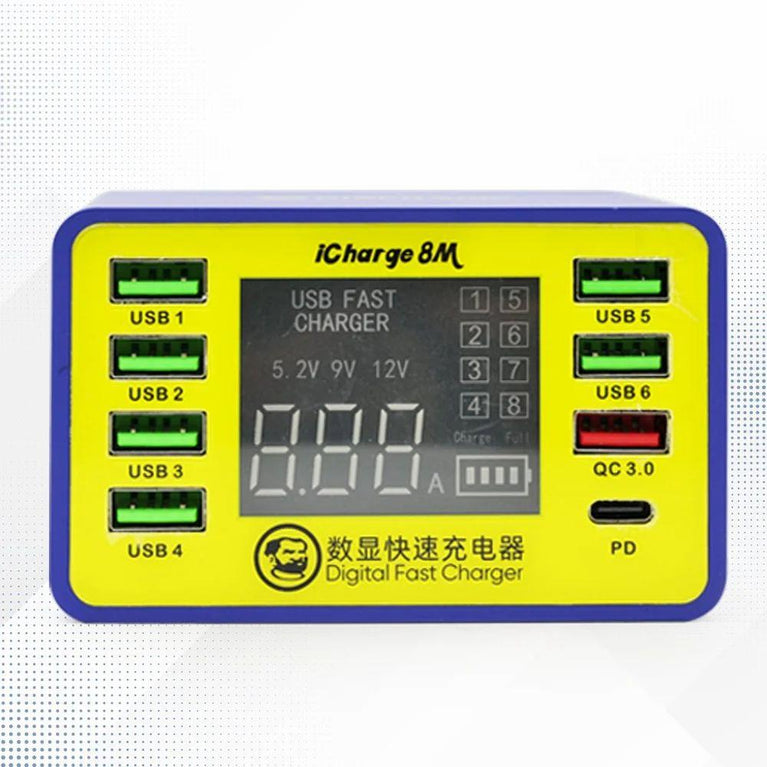 Mechanic I Charge 6m Lcd Digital Display Fast Charger 6 Port Usb Charging Dock