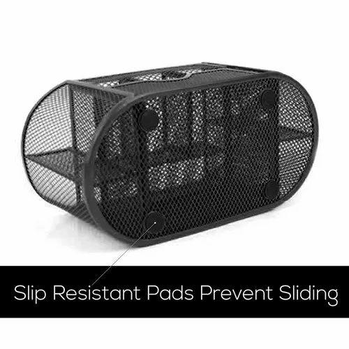 Metal Mesh Multi Compartment Desk Organizer/stationery Stand 9 Compartment For Office And Students