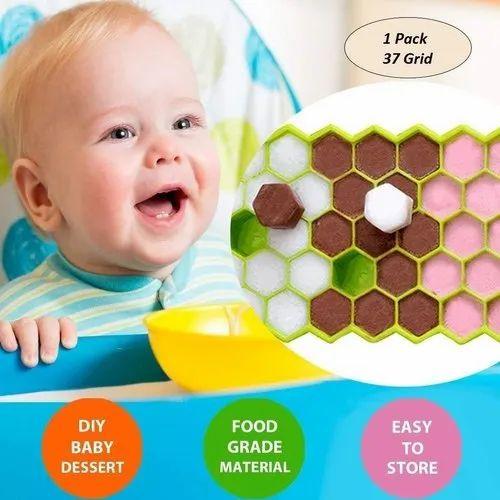 Mold With Cover - Ice Cube Trays -Flexible Silicone 37 Creative Ice Cubes Maker Mold