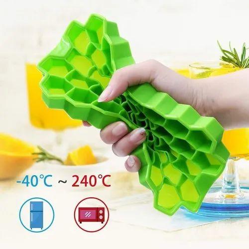 Mold With Cover - Ice Cube Trays -Flexible Silicone 37 Creative Ice Cubes Maker Mold