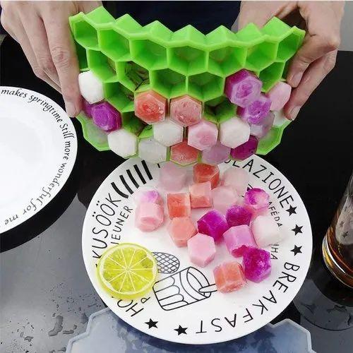 Mold With Cover - Ice Cube Trays -Flexible Silicone 37 Creative Ice Cubes Maker Mold