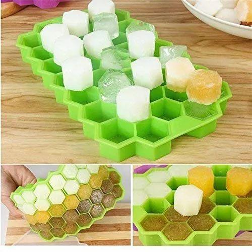 Mold With Cover - Ice Cube Trays -Flexible Silicone 37 Creative Ice Cubes Maker Mold