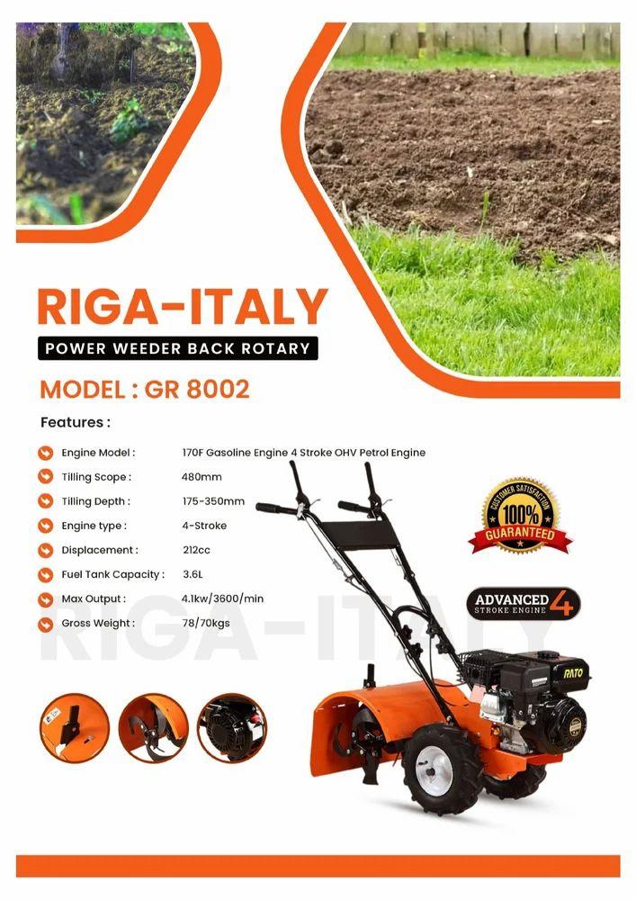 RIGA-ITALY POWER WEEDER BACK ROTARY