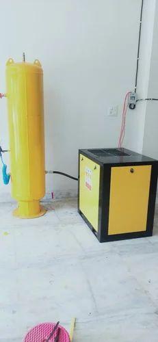 ROTARY SCREW TYPE TANK MOUNTED AIR COMPRESSOR