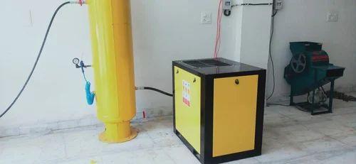 ROTARY SCREW TYPE TANK MOUNTED AIR COMPRESSOR