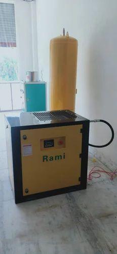 ROTARY SCREW TYPE TANK MOUNTED AIR COMPRESSOR