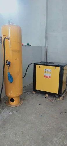 ROTARY SCREW TYPE TANK MOUNTED AIR COMPRESSOR