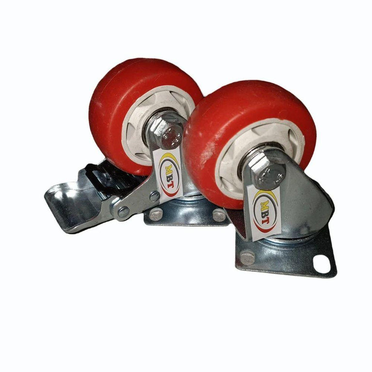 Red Pu 3 in Castor Wheel