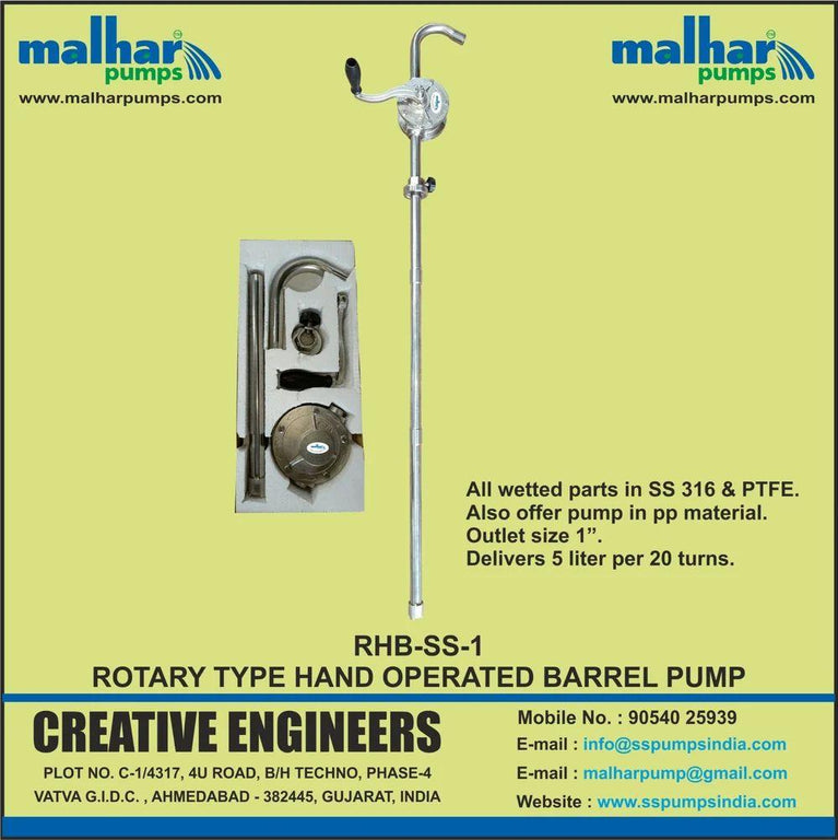 Rotary Type Hand Operated Barrel Pumps