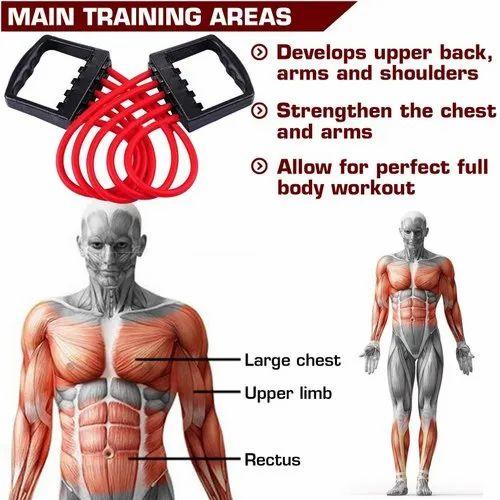 Rubber And SS Chest Expander Silicon