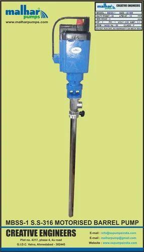SS Motorized Barrel Pump