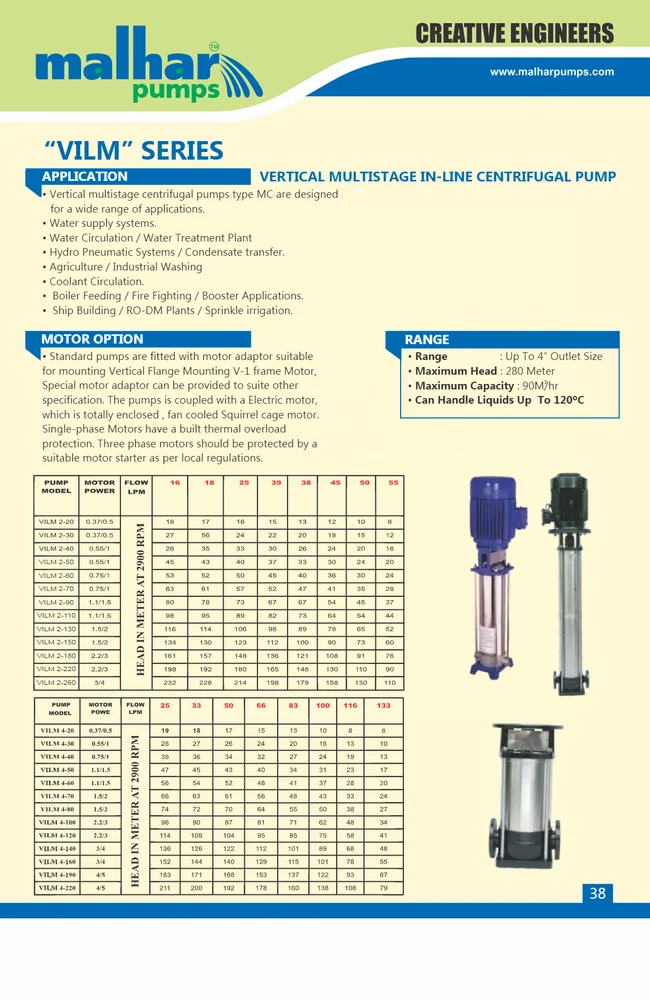 SS Vertical Centrifugal In-Line Fabricated Pumps