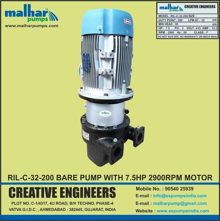 SS Vertical Centrifugal In-Line Fabricated Pumps