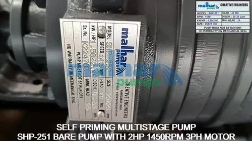 SS and Cast Iron Self Priming Bare Shaft Coupled Pump