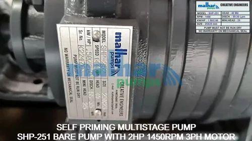 SS and Cast Iron Self Priming Bare Shaft Coupled Pump
