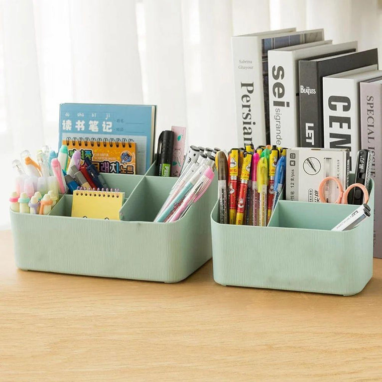 STORAGE BOX 3 COMP - 3 Section Multi-Purpose Large Size Compact Desk Storage Organizer