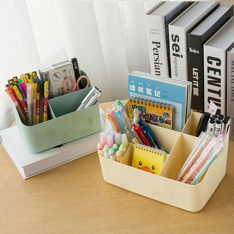 STORAGE BOX 3 COMP - 3 Section Multi-Purpose Large Size Compact Desk Storage Organizer