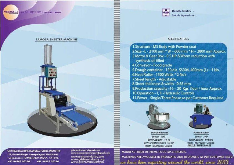 Samosa Sheet Making Machine
