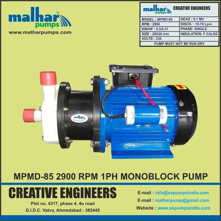 Sealless Magnetic Drive Chemical Process Pump