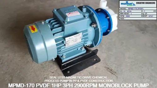 Sealless Magnetic Drive Chemical Process Pump In PVDF