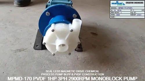 Sealless Magnetic Drive Chemical Process Pump In PVDF