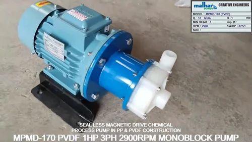Sealless Magnetic Drive Chemical Process Pump In PVDF