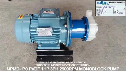 Sealless Magnetic Drive Chemical Process Pump In PVDF