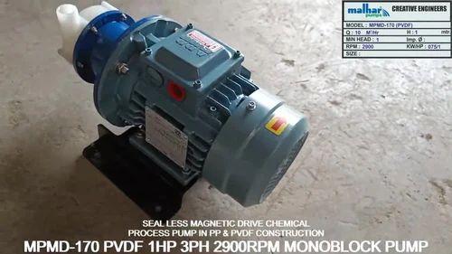Sealless Magnetic Drive Chemical Process Pump In PVDF