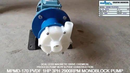 Sealless Magnetic Drive Chemical Process Pump In PVDF
