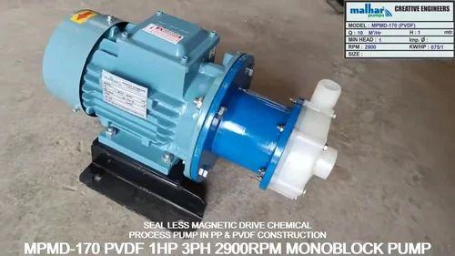 Sealless Magnetic Drive Chemical Process Pump In PVDF