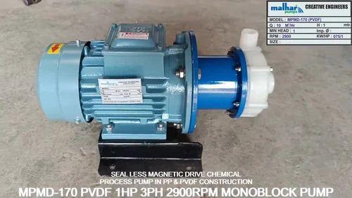 Sealless Magnetic Drive Chemical Process Pump In PVDF