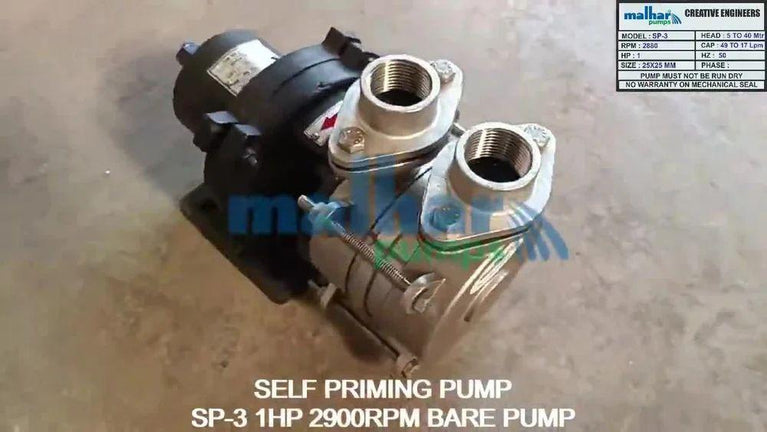 Self Priming Bare Pump