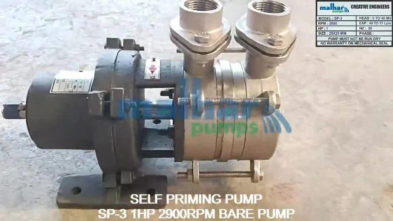 Self Priming Bare Pump