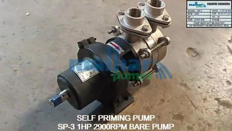 Self Priming Bare Pump