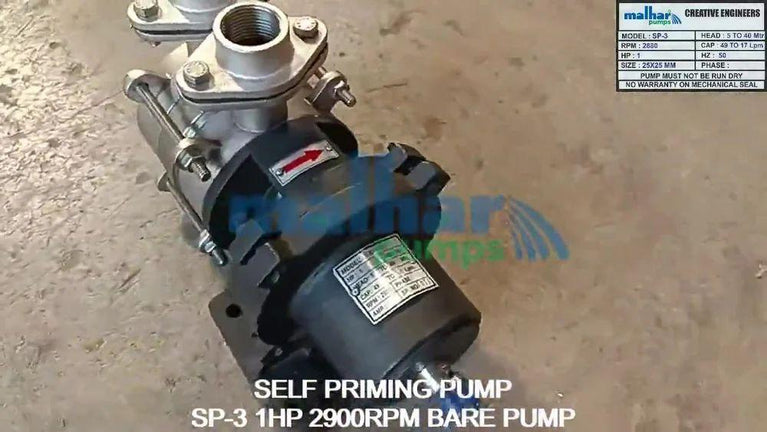 Self Priming Bare Pump