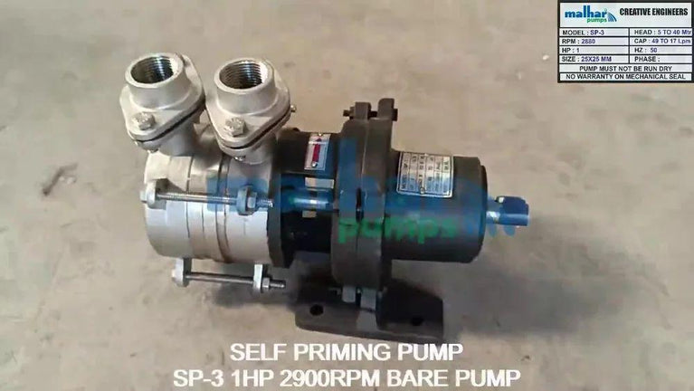 Self Priming Bare Pump