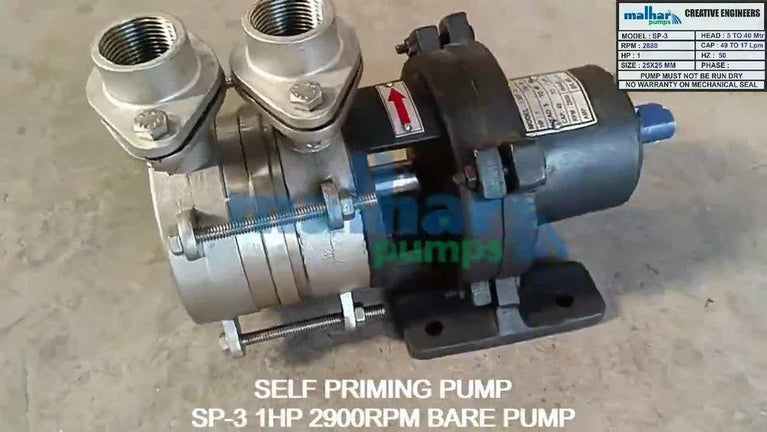 Self Priming Bare Pump