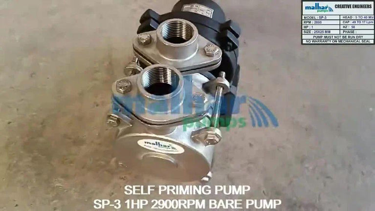 Self Priming Bare Pump