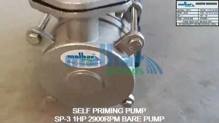 Self Priming Bare Pump