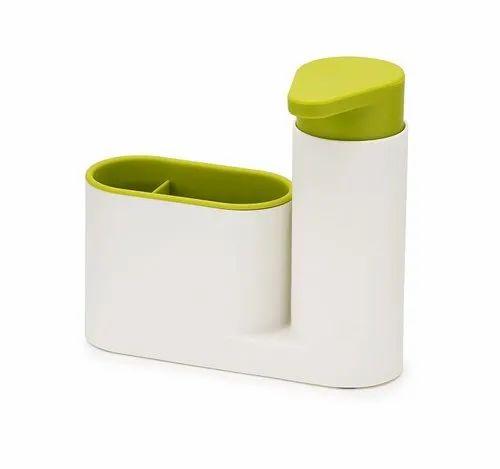 Self Sink Drainer Dishwasher Sanitizer Liquid Dispenser & Sponge Holder