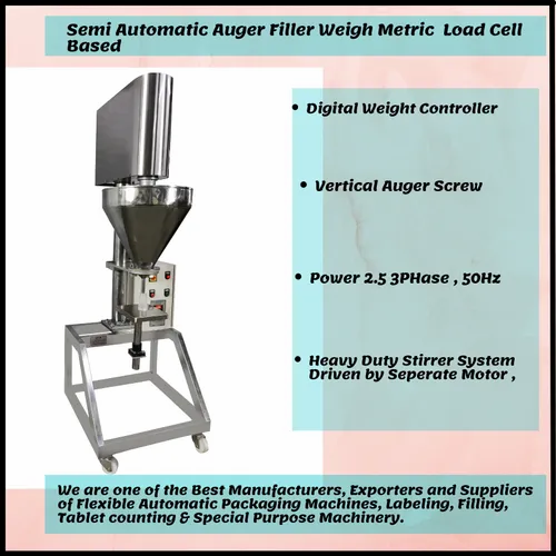Semi - Automatic Auger Filler Machine