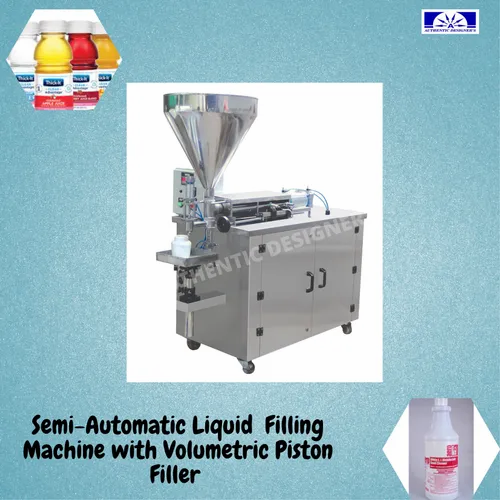 Semi- Automatic Liquid Filling Machine With Volumetric Piston Filler