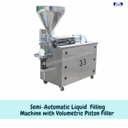 Semi- Automatic Liquid Filling Machine With Volumetric Piston Filler