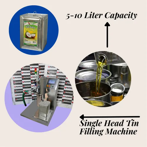 Semi-automatic Tin Filling Machine Single Head (weigh Metric)