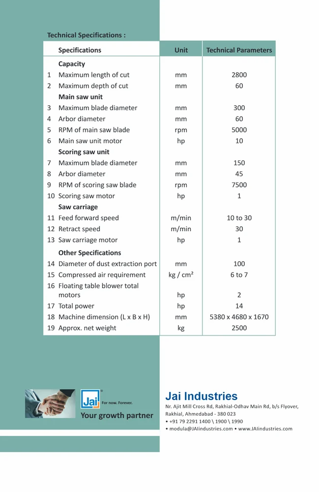 Semi Automatic Beam Saw J 280 In