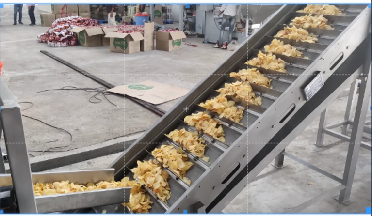 Semi Automatic Chips Frying Line With Wooden Heat Exchanger
