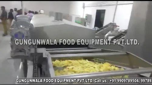 Semi Automatic Chips Frying Line With Wooden Heat Exchanger