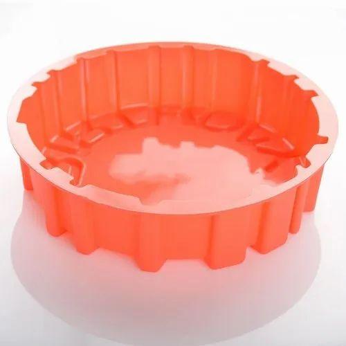 Silicone Round Shape Cake Mould Happy Birthday Letter Cake Mold